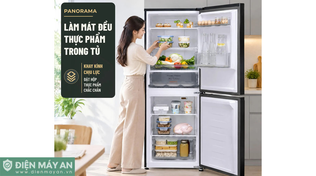 Tủ lạnh Panasonic Inverter 299 lít NR-BV322BWKV